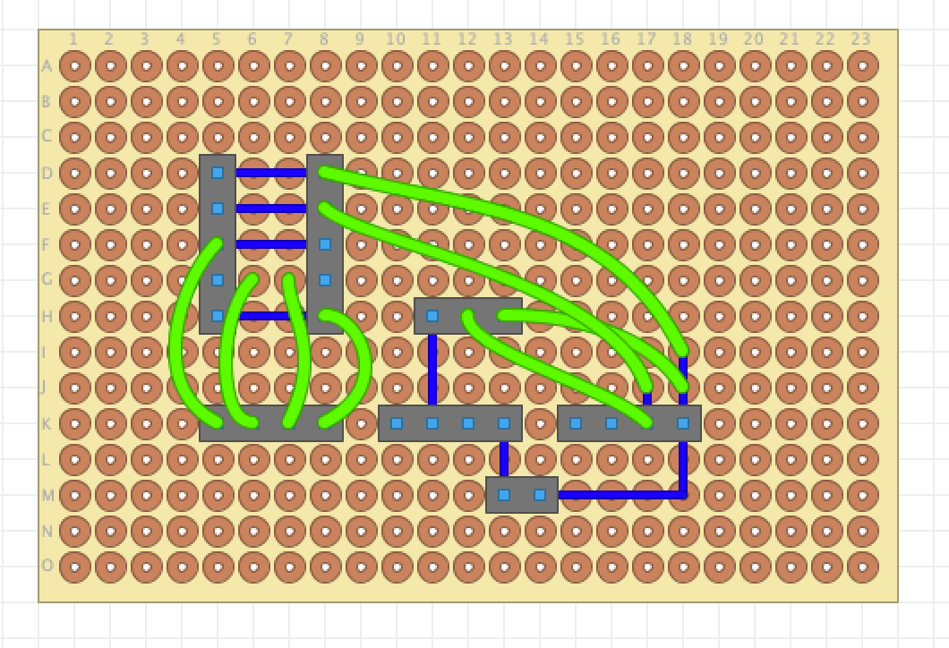 Perfboard breakout layout for the roaster controller